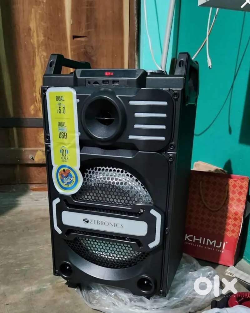 New Sealed ZEBRONICS Bluetooth Speakers DJ Trolley with Wireless Mics