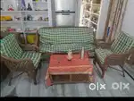3+1+1 Cane Sofa set with Center Table for sale