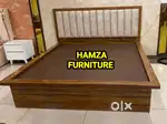 HAMZA FURNITURE New designer stylish look plywood bed 6by6