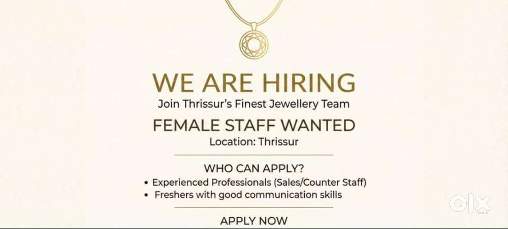 Female Sales Executive (Jewelry Field)