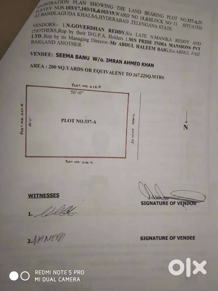 Open plot for sale at bandlaguda crystal town