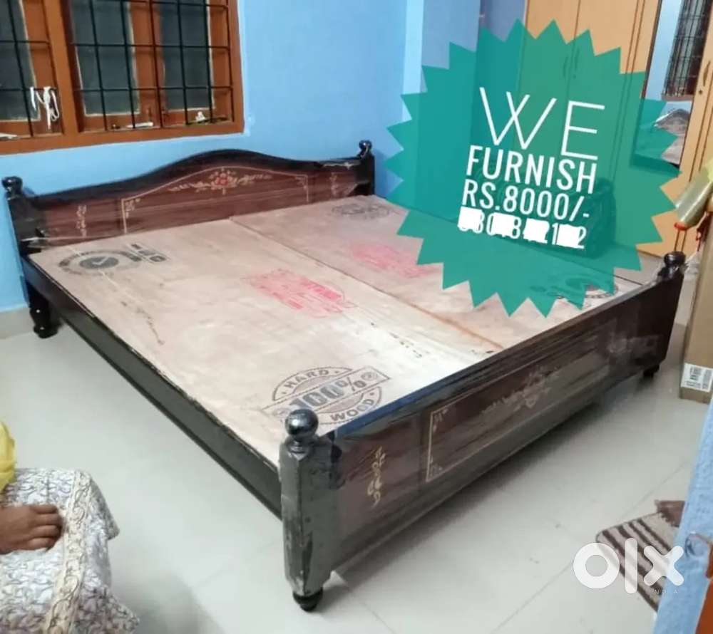 New wooden king size cot for just Rs.6500 at Yousufguda