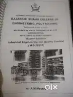Industrial engineering and quality control(IEQ 22657) Master Solution