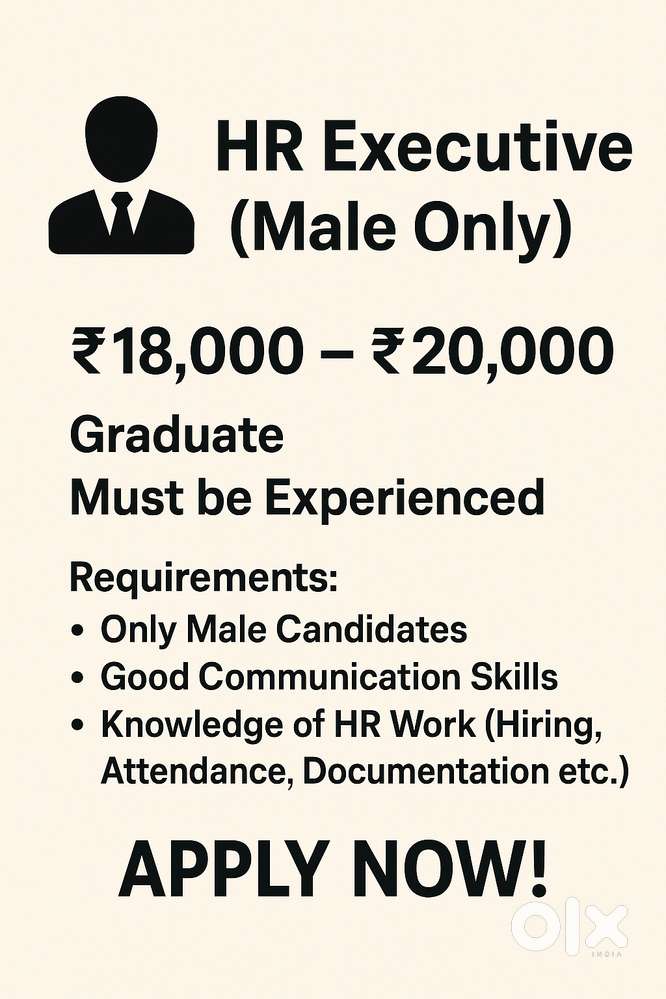 HR Executive (Male Only)