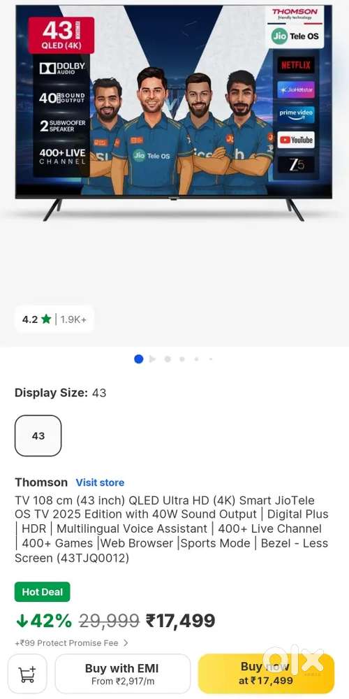 43 Inch Thomson Qled 15999