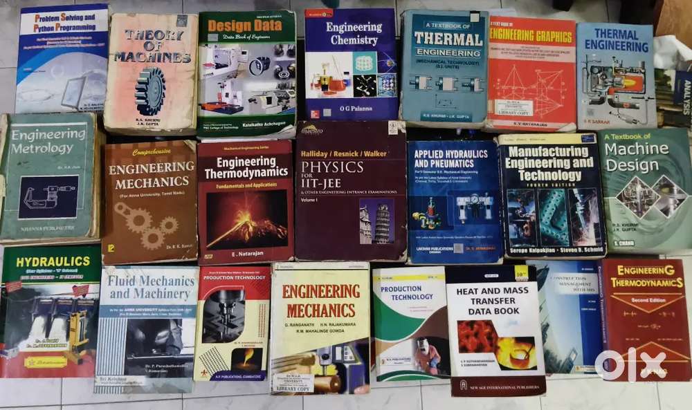 All mechanical and civil engineering books (almost at 60% of the rate)