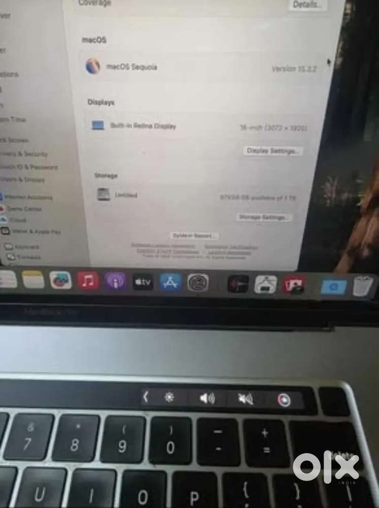 Apple macbook pro i9 processor