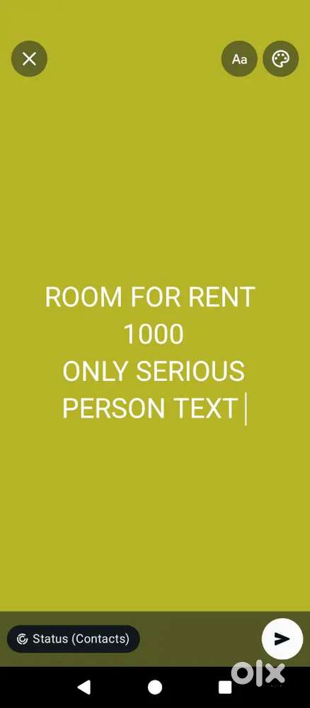 Room for rent only for serious people