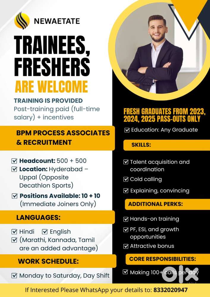 Recruiter Telecaller Sales Social Media Manager