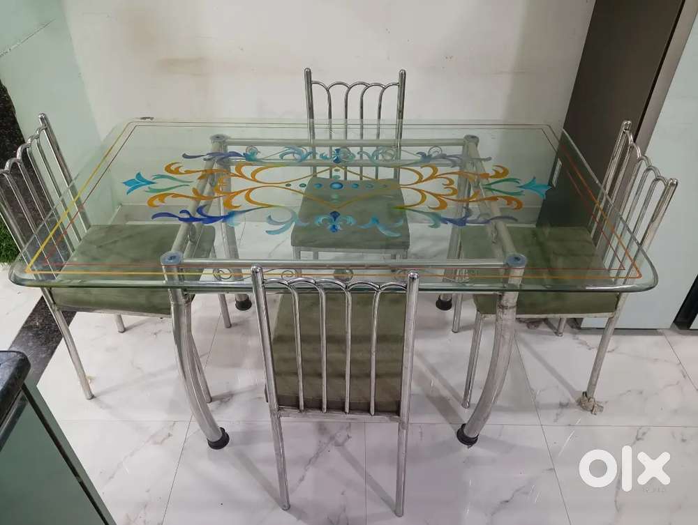 Glass top dinning table