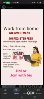 Part time full time from hame best job provide boy's girls poth