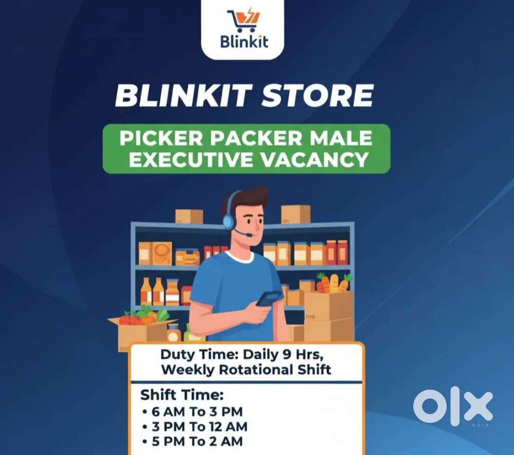 Blinkit Store Tripunithura  Picker Packer Vacancy
