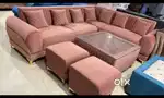 L shape sofa design that creates a sense of openness and flow in the