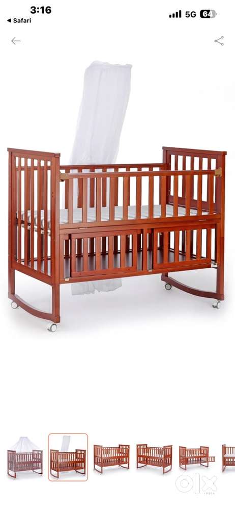 Baby crib with rocker just 1year old