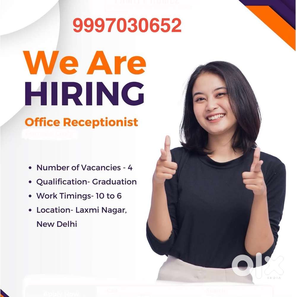 Need receptionist for PG enquiry in laxminagar
