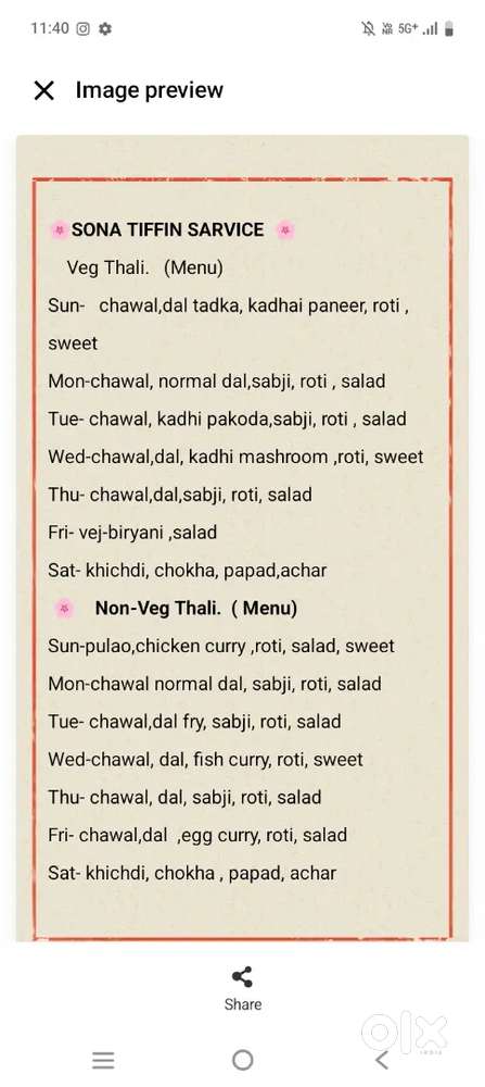 SONA Tiffin Services