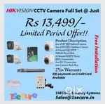 CCTV Camera full set Hikvision with 2yrs warranty