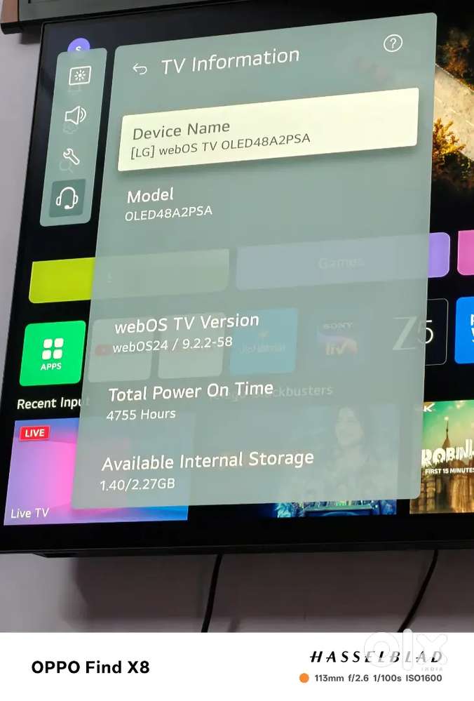 OLED tv 48 inch 2year old brand new condition