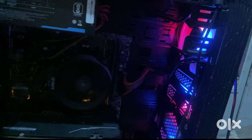 gaming pc with monitor  rtx 2060 super ryzen 5 4500 and cpu computer