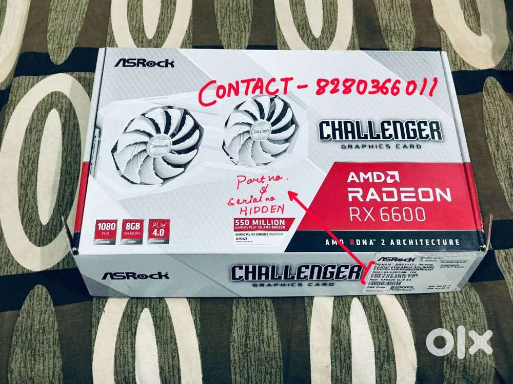 *NEW* *UNSUED* ASRock AMDRadeonRx6600ChLLGR D 8Gb,(6Mon Warranty Left)