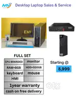 Full Set @ Low Price  CPU - Branded Intel  Ram - 8GB DDR3  Hard Disk