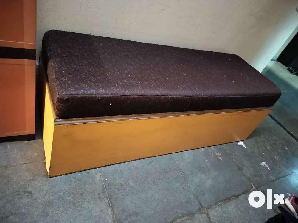 Single cot with box and mattress