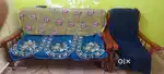 two pieces wooden face Sofa