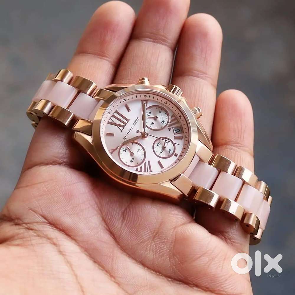 Michael Kors Bradshaw Chronograph Luxury Rose Gold Stylish Girls Watch