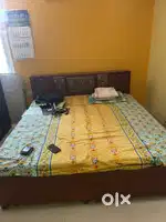 King size Bed + Wooden Almirah + Steel Almirah + Study Table