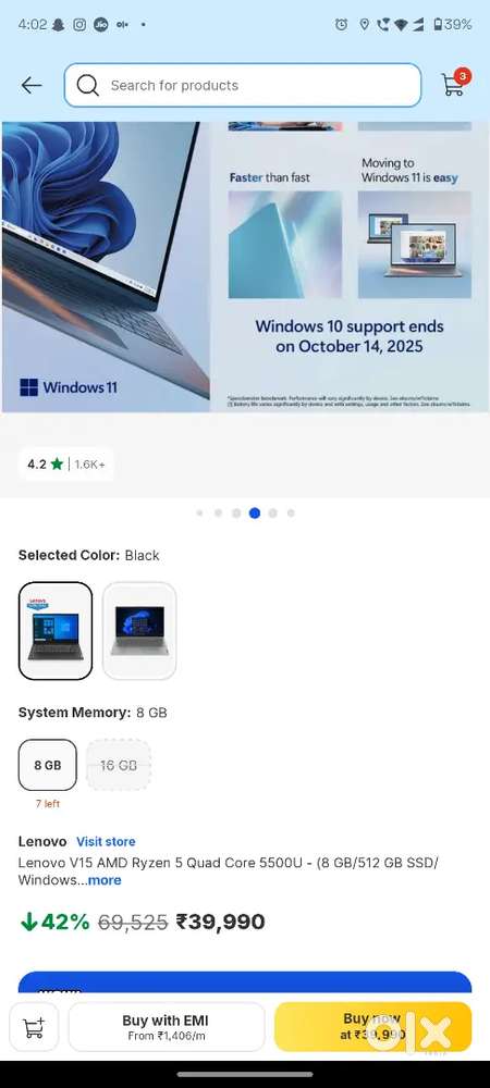 Lenovo v15 generation 5 amd