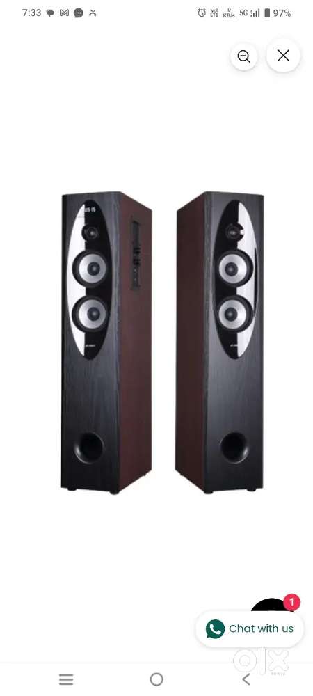 F&D T60X 110 Watt 2.0 Channel Wired Tower Speaker (Black)