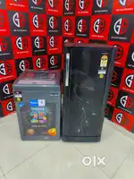 BLACK COLOUR SAMSUNG S/D REF AND WHIRLPOOL TOPLOAD FULLY AUTOMATIC W/M