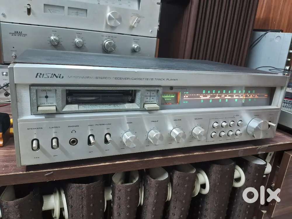 Vintage amplfier Amplifier Reciver casset  8 tack player phono