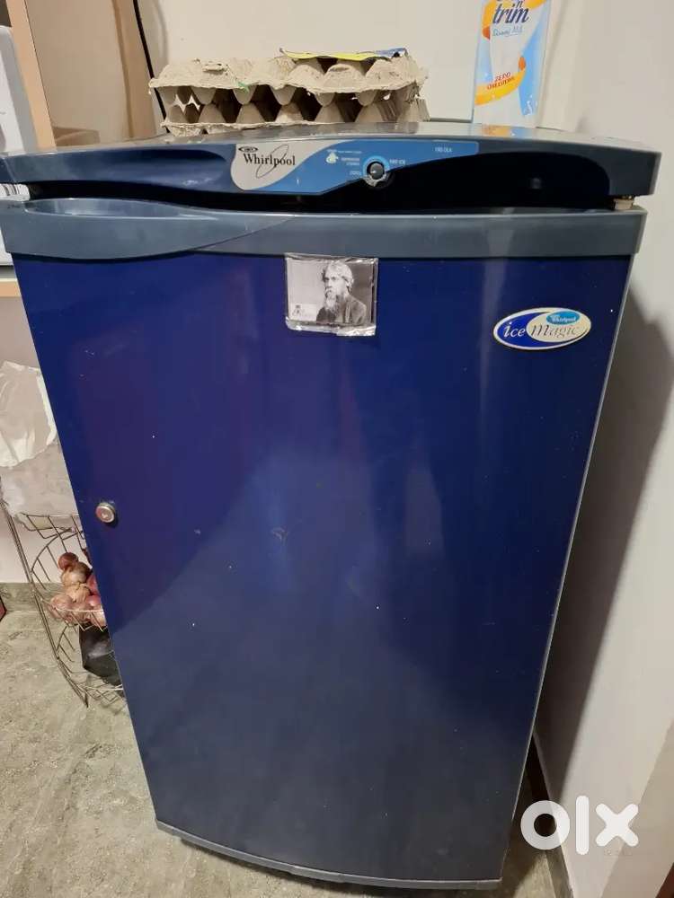 Navy blue color whirlpool refrigerator