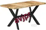 New metal leg Cafe table with wooden top for sale restaurant table