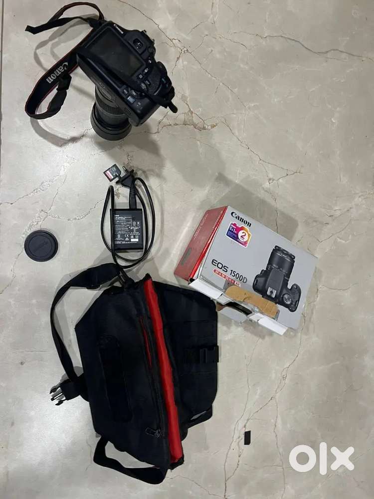 Canon 1500D With 75-300MM lens Box And Bill