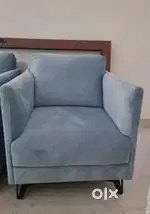 Pair of Pastel Blue Sofas