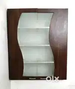 Beautiful glass n wooden almirah
