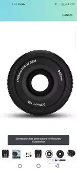YONGNUO YN35mm F2S DF DSM Auto Focus Wide Angle Prime Lens for Sony,