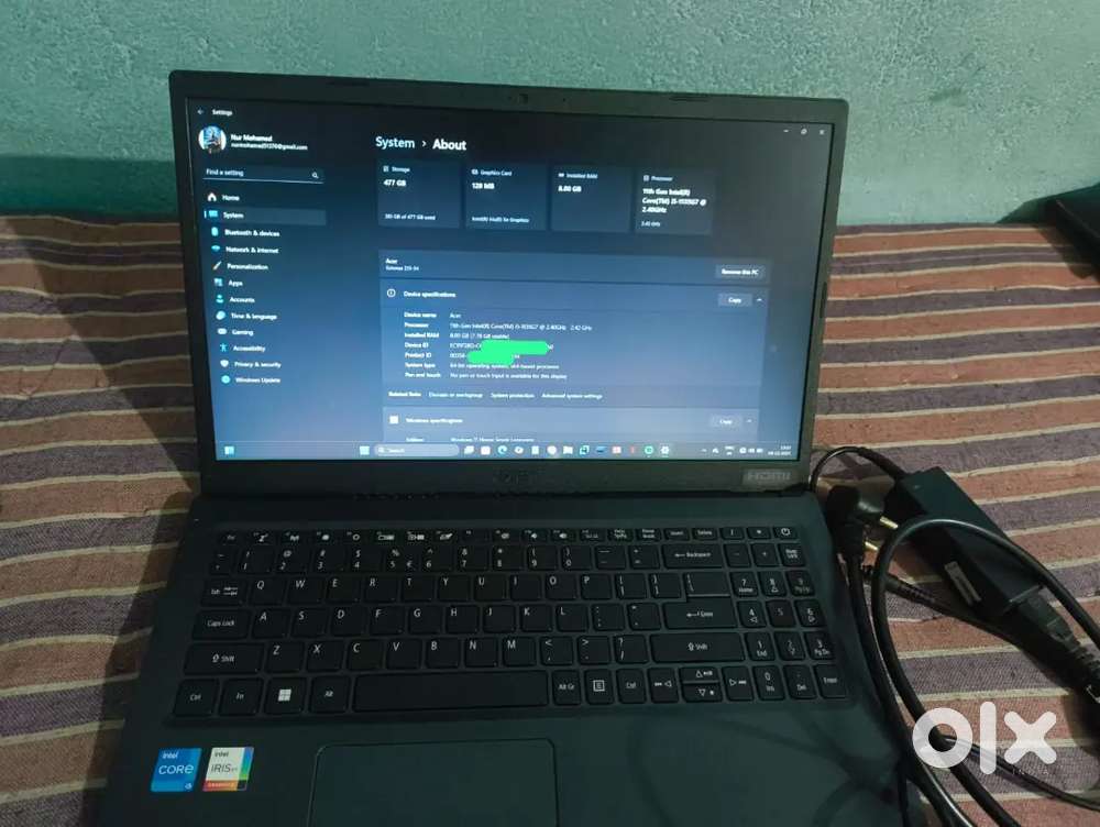 Acer11 Gen Intel R core TMi5-1135G7 2.40 Ghz