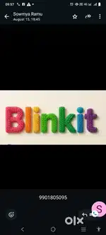 Hiring for davanageri blinkit delivery boy job