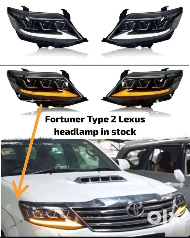 Fortuner type 2 headlight headlamp head light head lamp lexus style