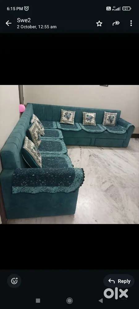 Sofa 7 seater home made h bechna h , sirf  actual buyer msg kre