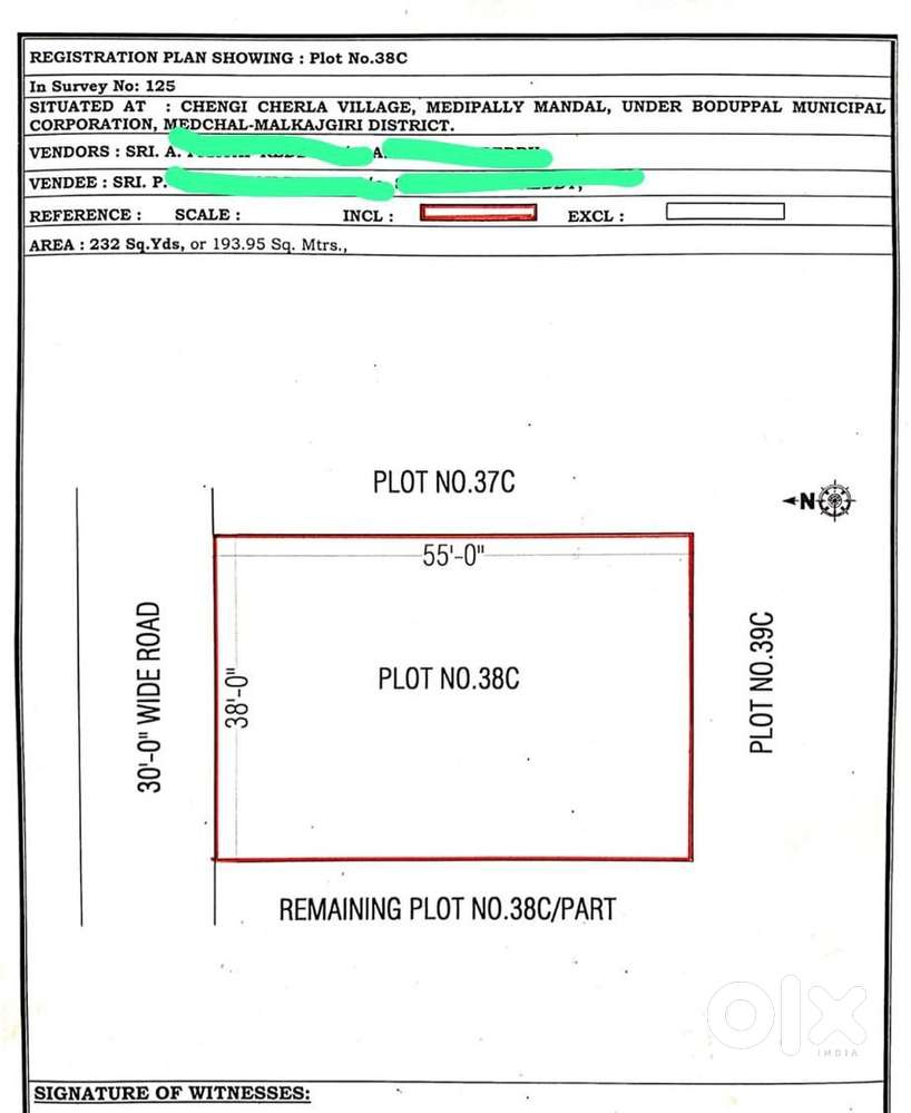 Aravinda enclave 30feet Roads Full lrs paid open plot for sale