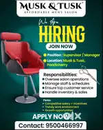 Hiring for Salon Manager