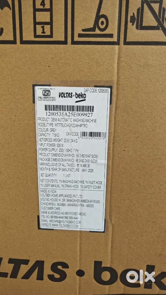 Seal packed voltas beko