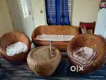 3+2 unique wooden sofa set with teapoy