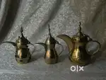 Antique pure brass solid heavy kashmiri kehwa pots