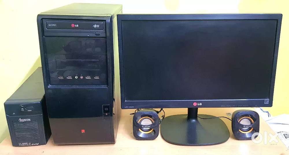 Intel Core i3 pro, LG 22 inch Led Monitor all Set