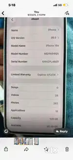 Iphone 16e white